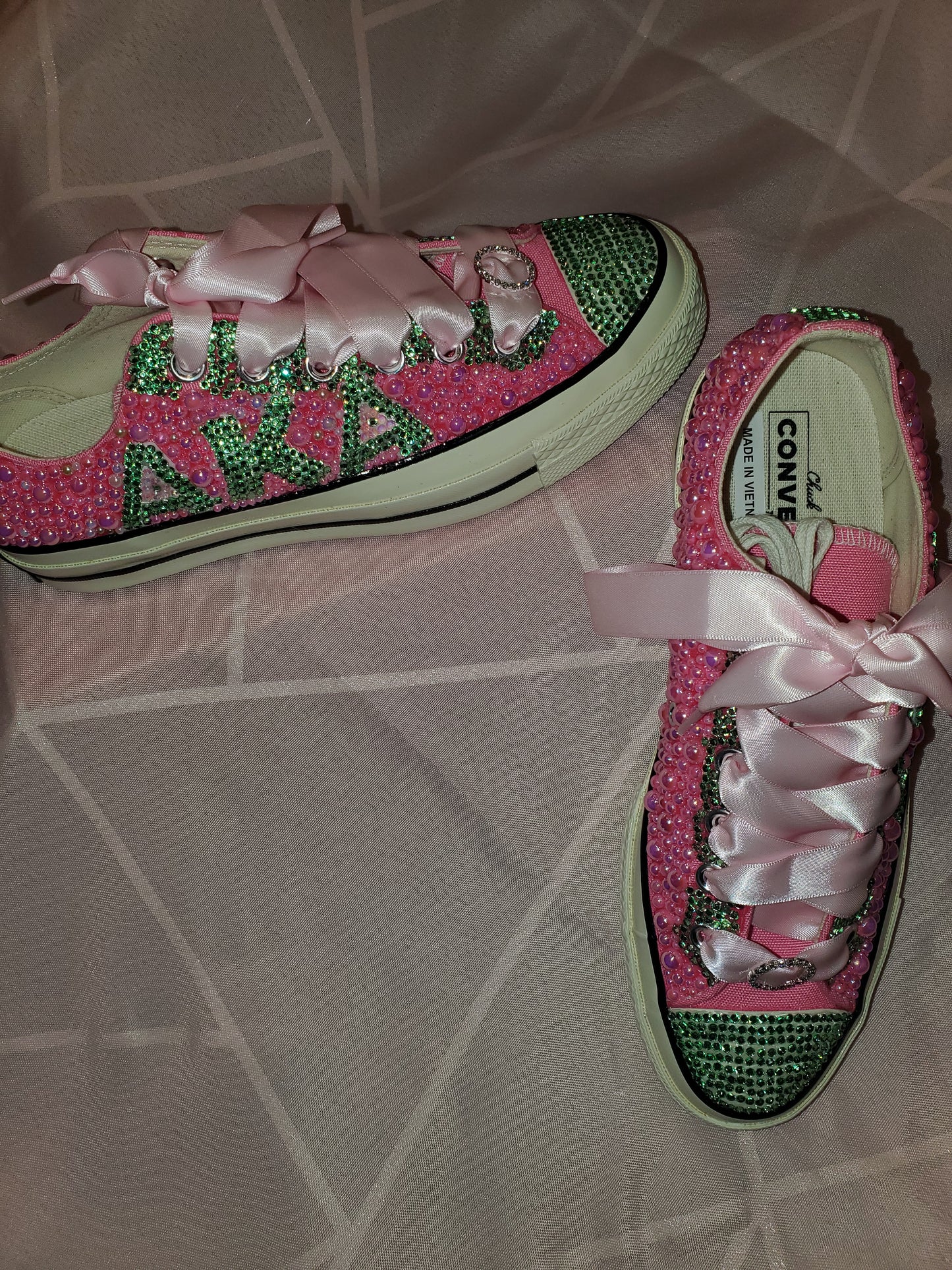 Custom blinged tennis shoes