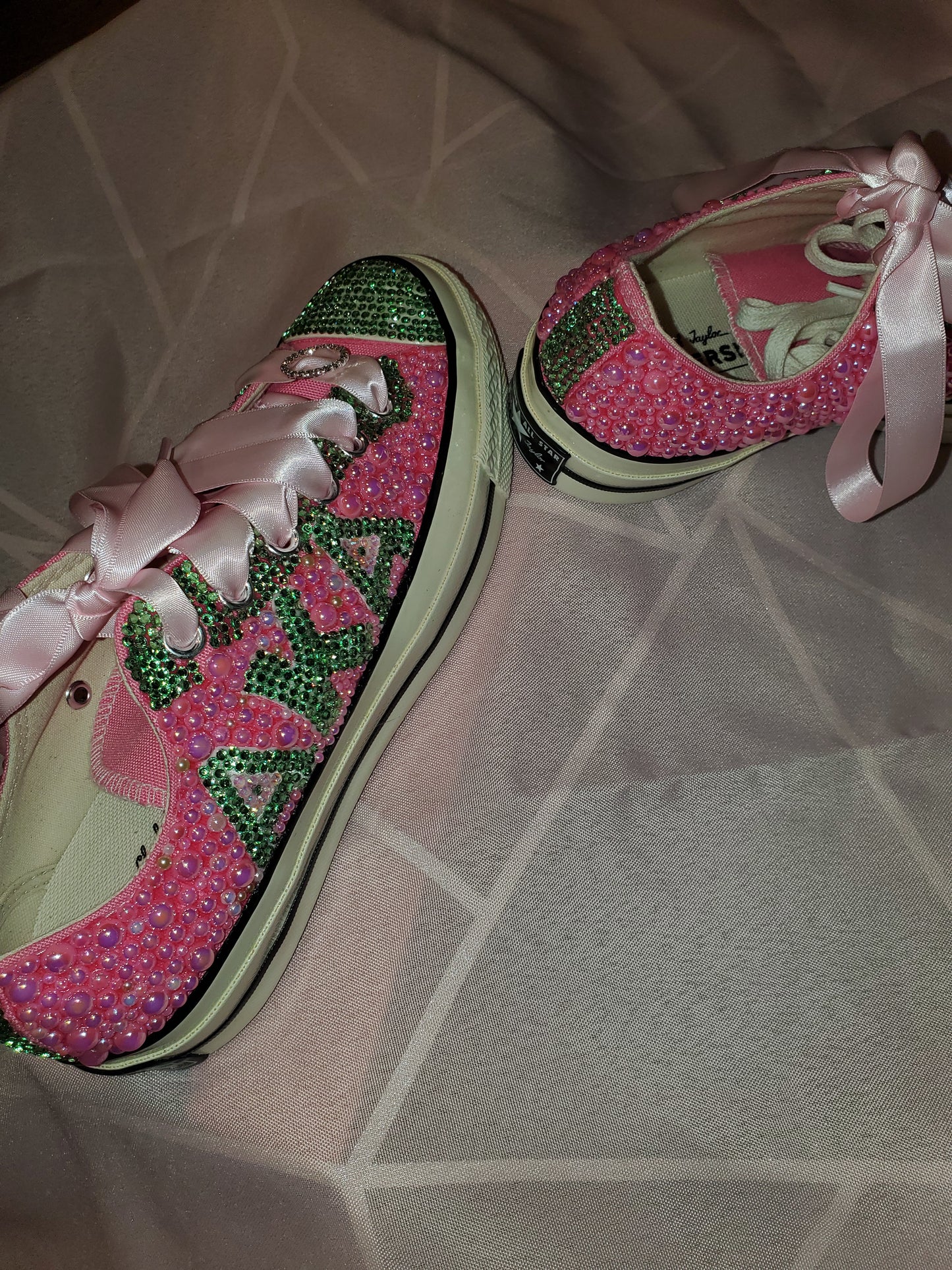 Custom blinged tennis shoes