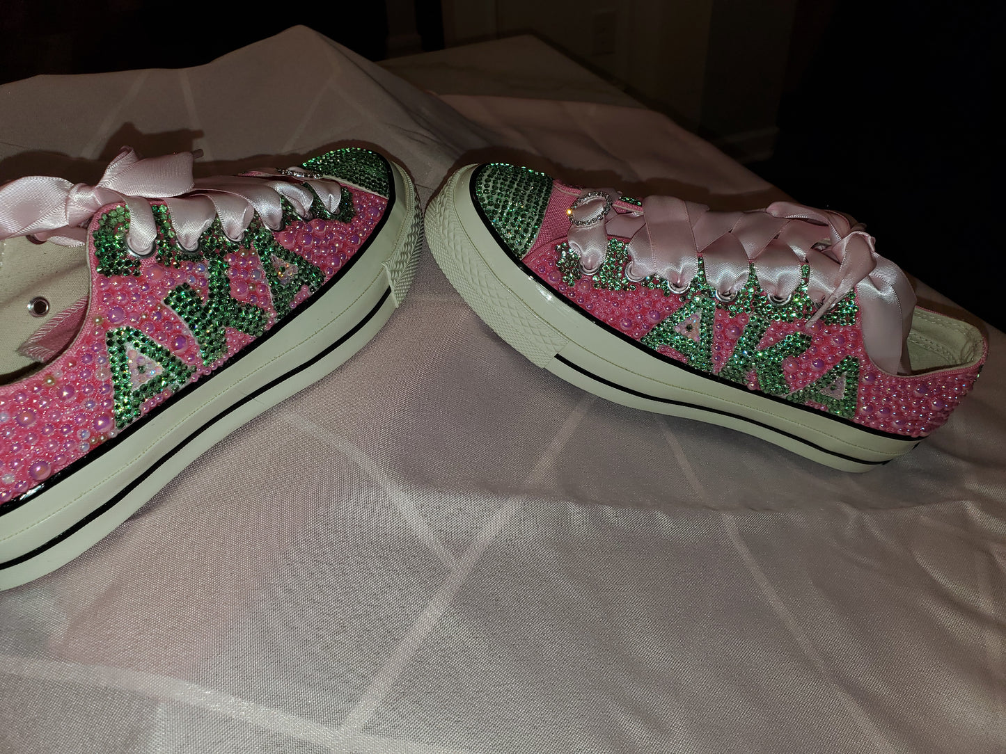 Custom blinged tennis shoes