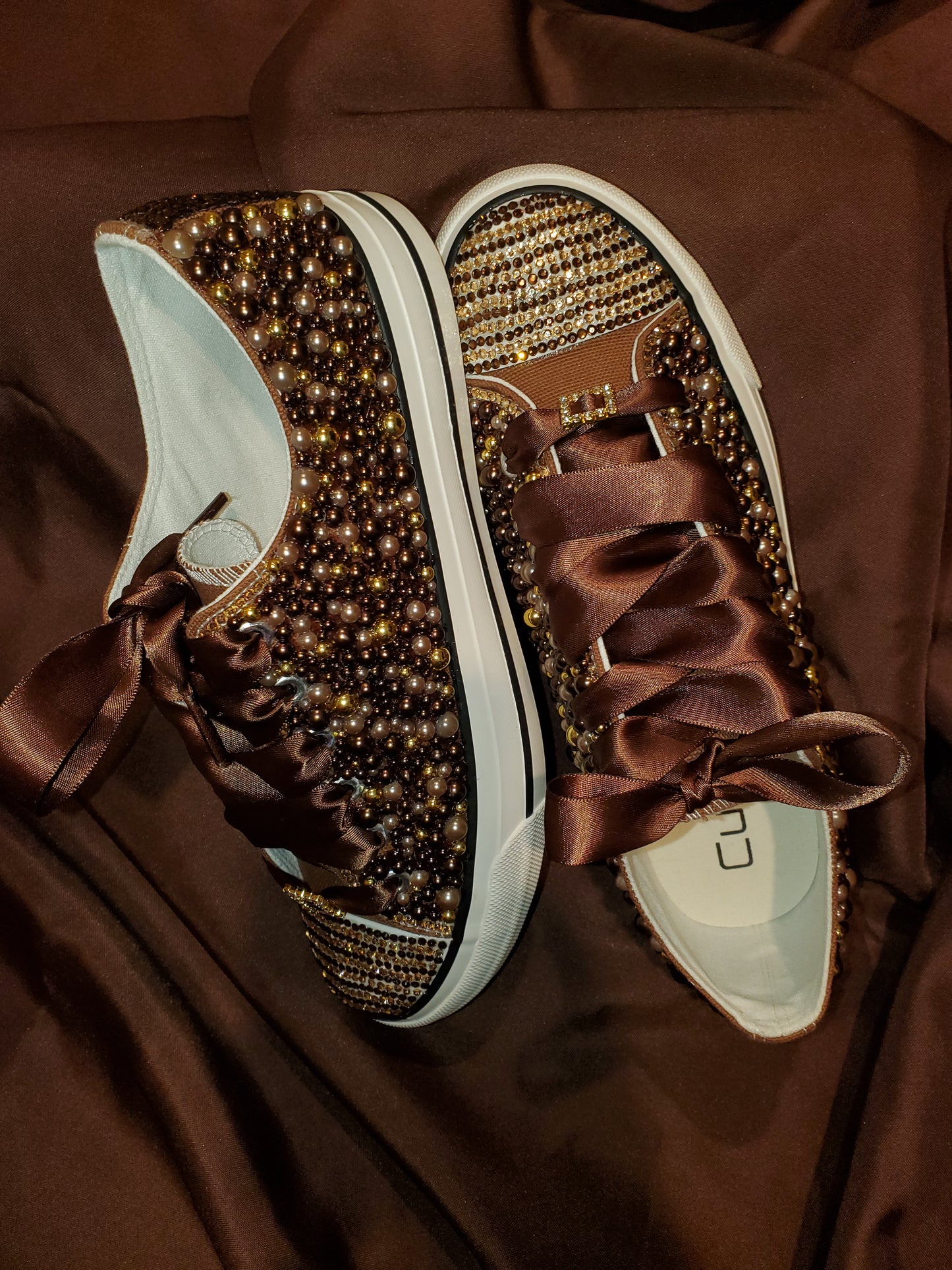 Custom blinged tennis shoes