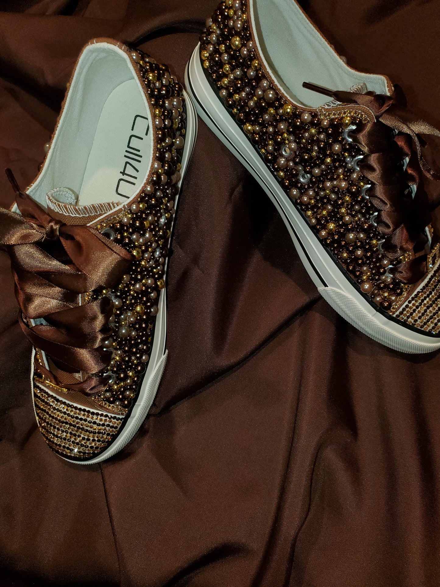 Custom blinged tennis shoes