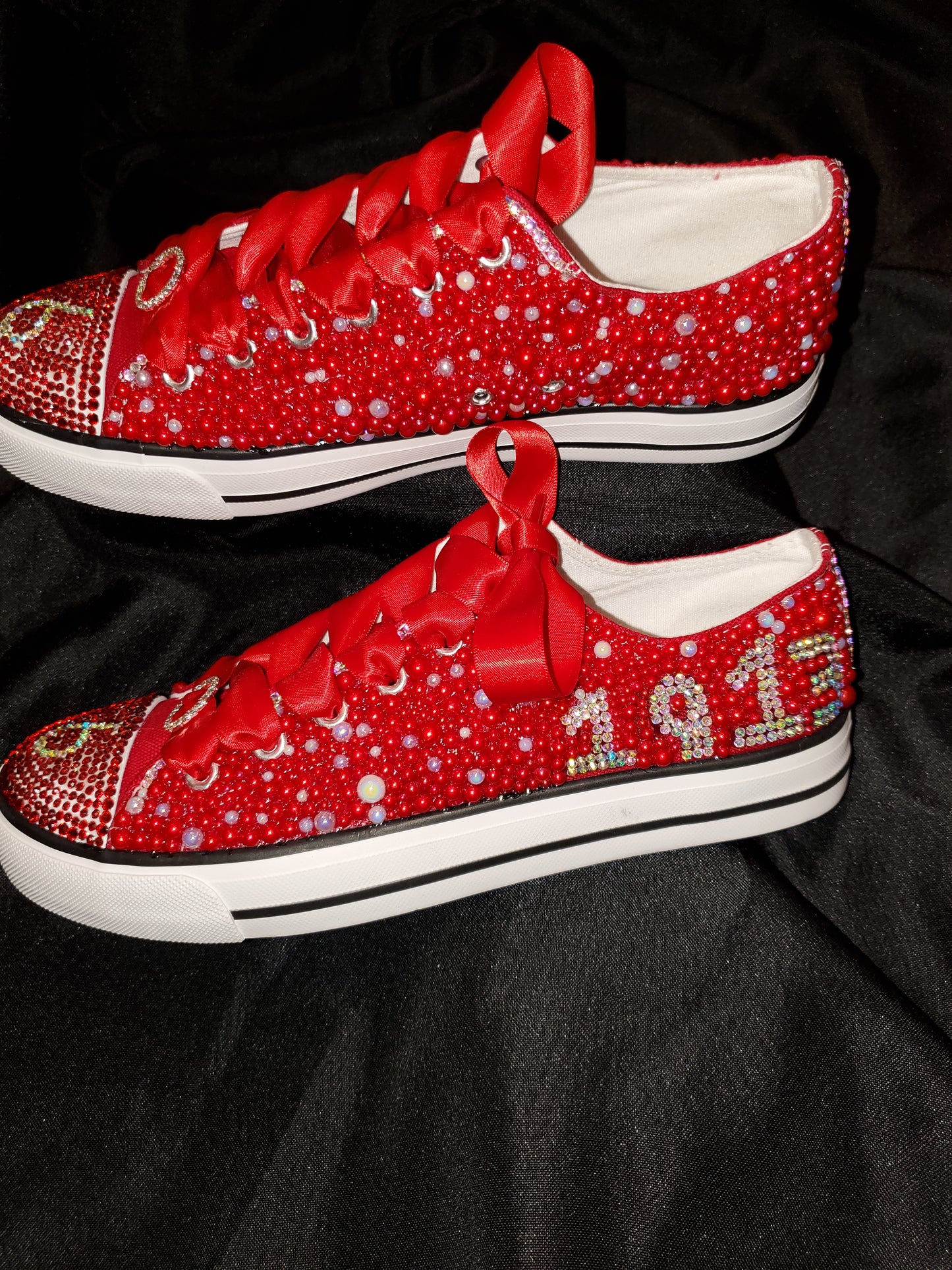 Custom blinged tennis shoes