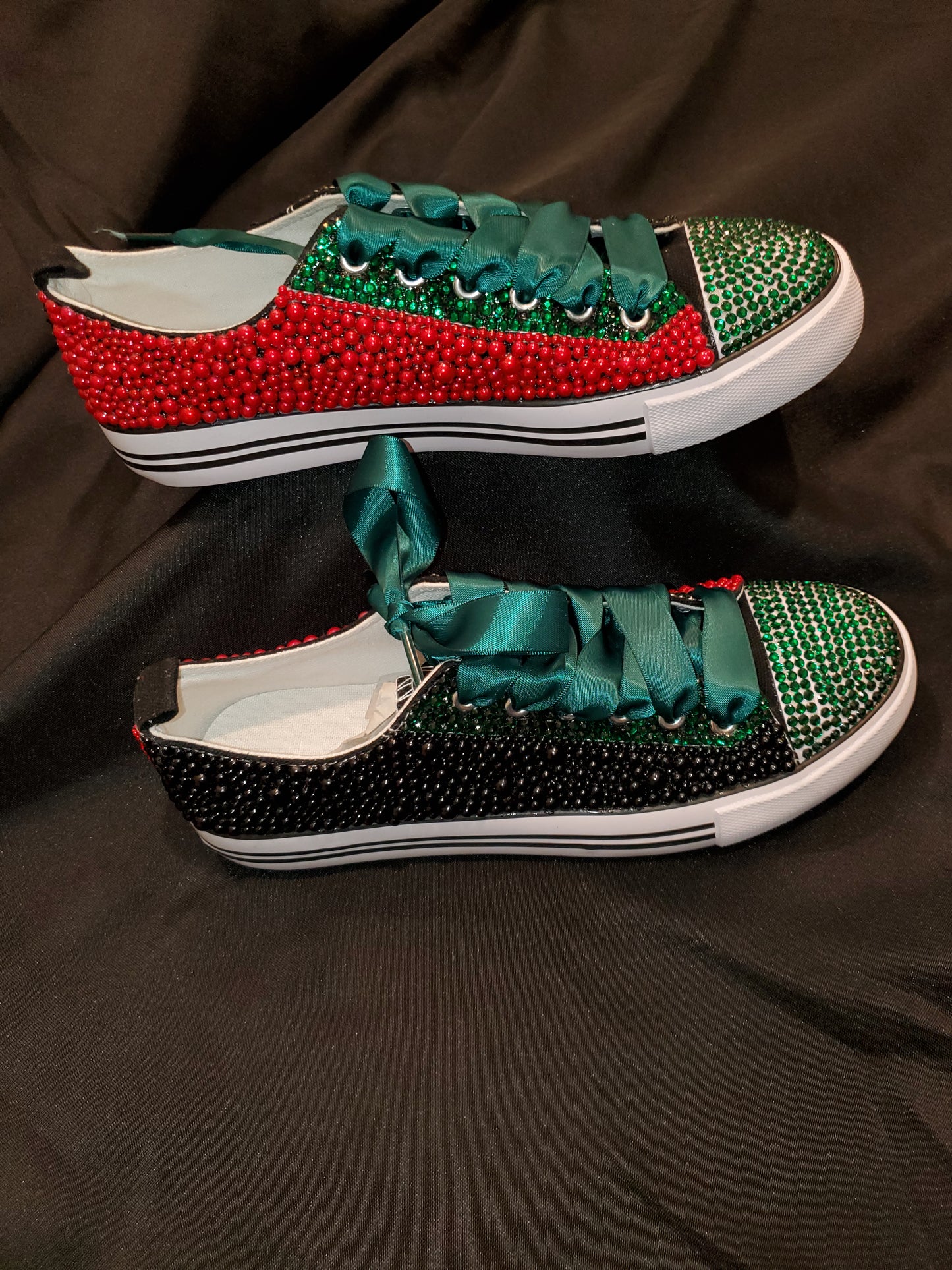 Custom blinged tennis shoes