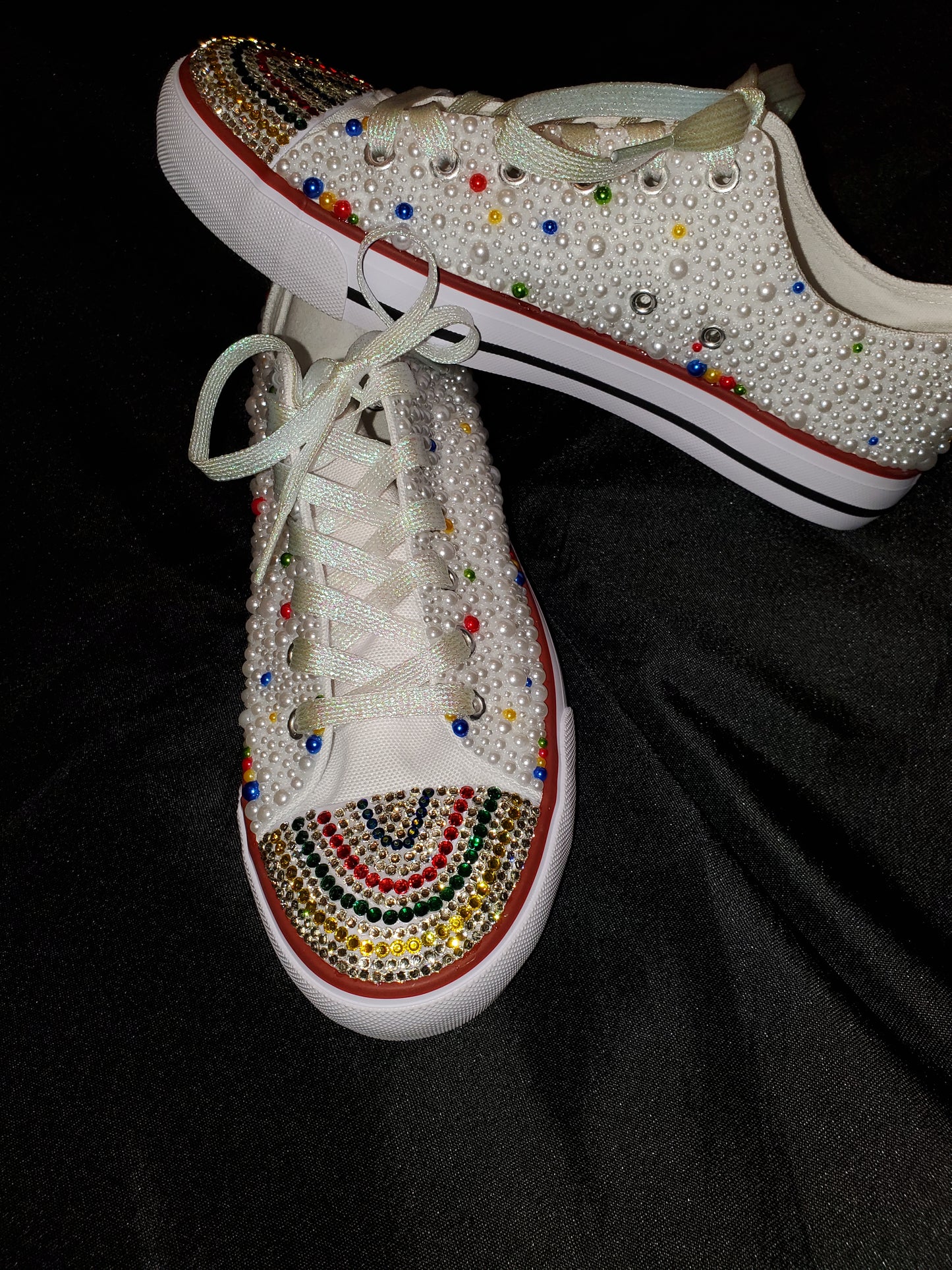 Custom blinged tennis shoes