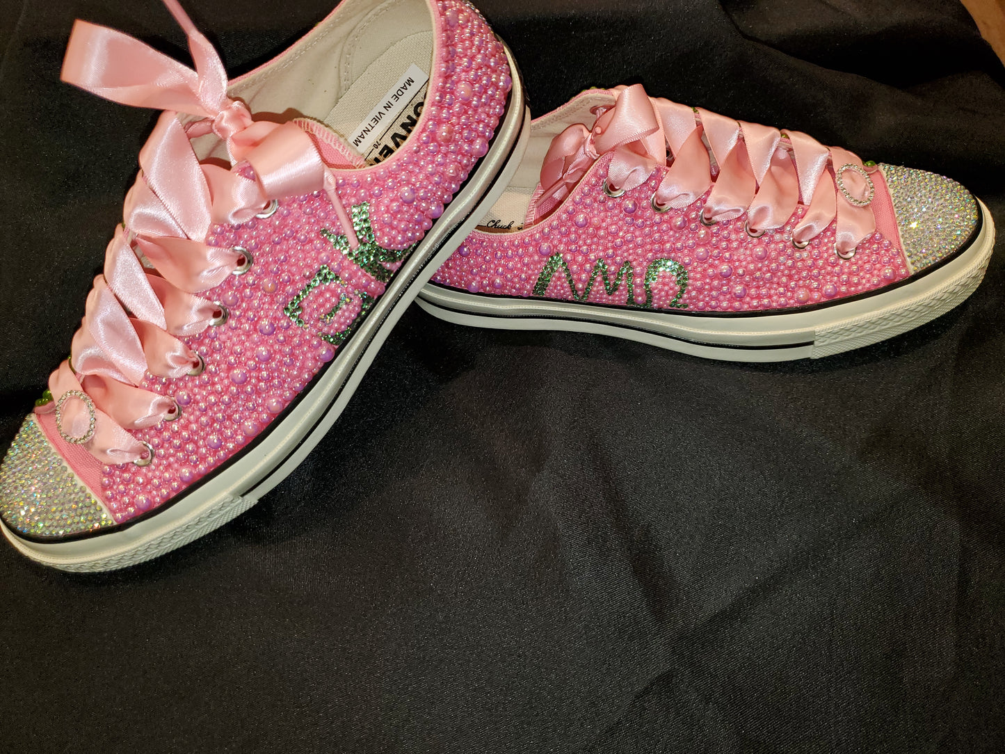 Custom blinged tennis shoes