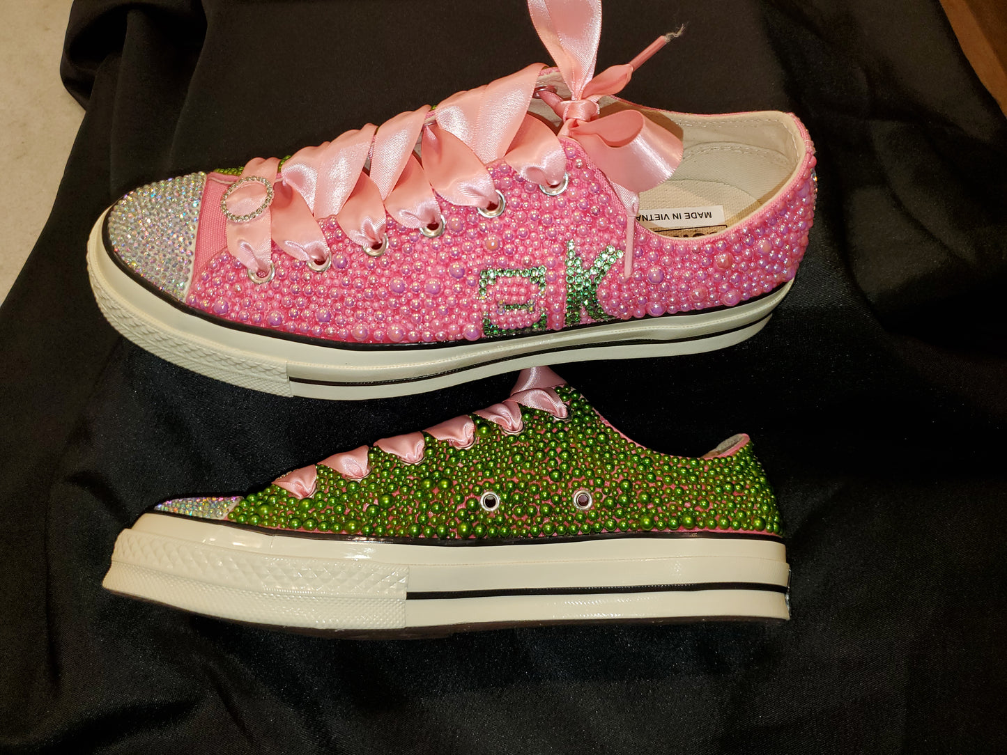 Custom blinged tennis shoes