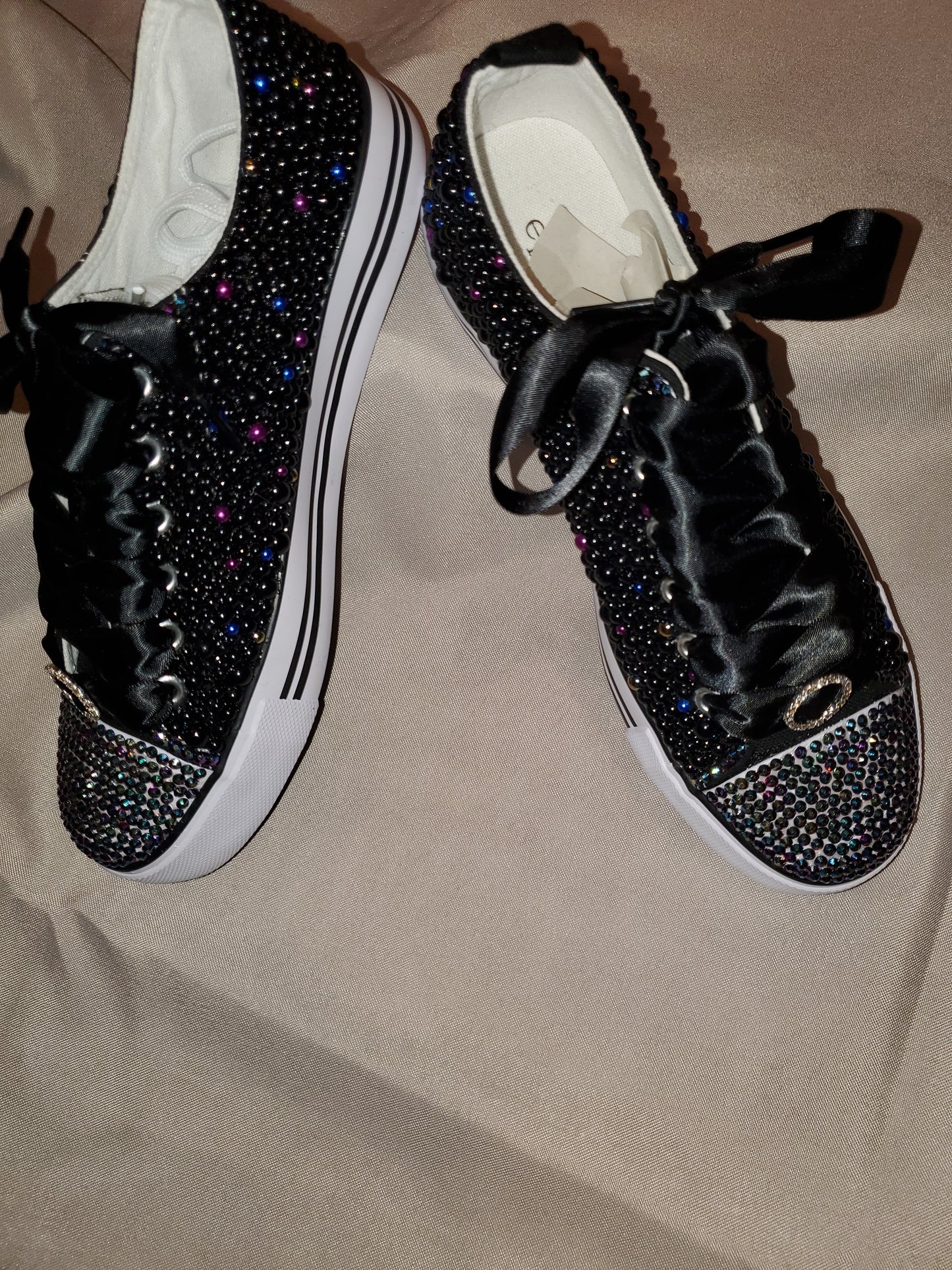 Custom blinged tennis shoes