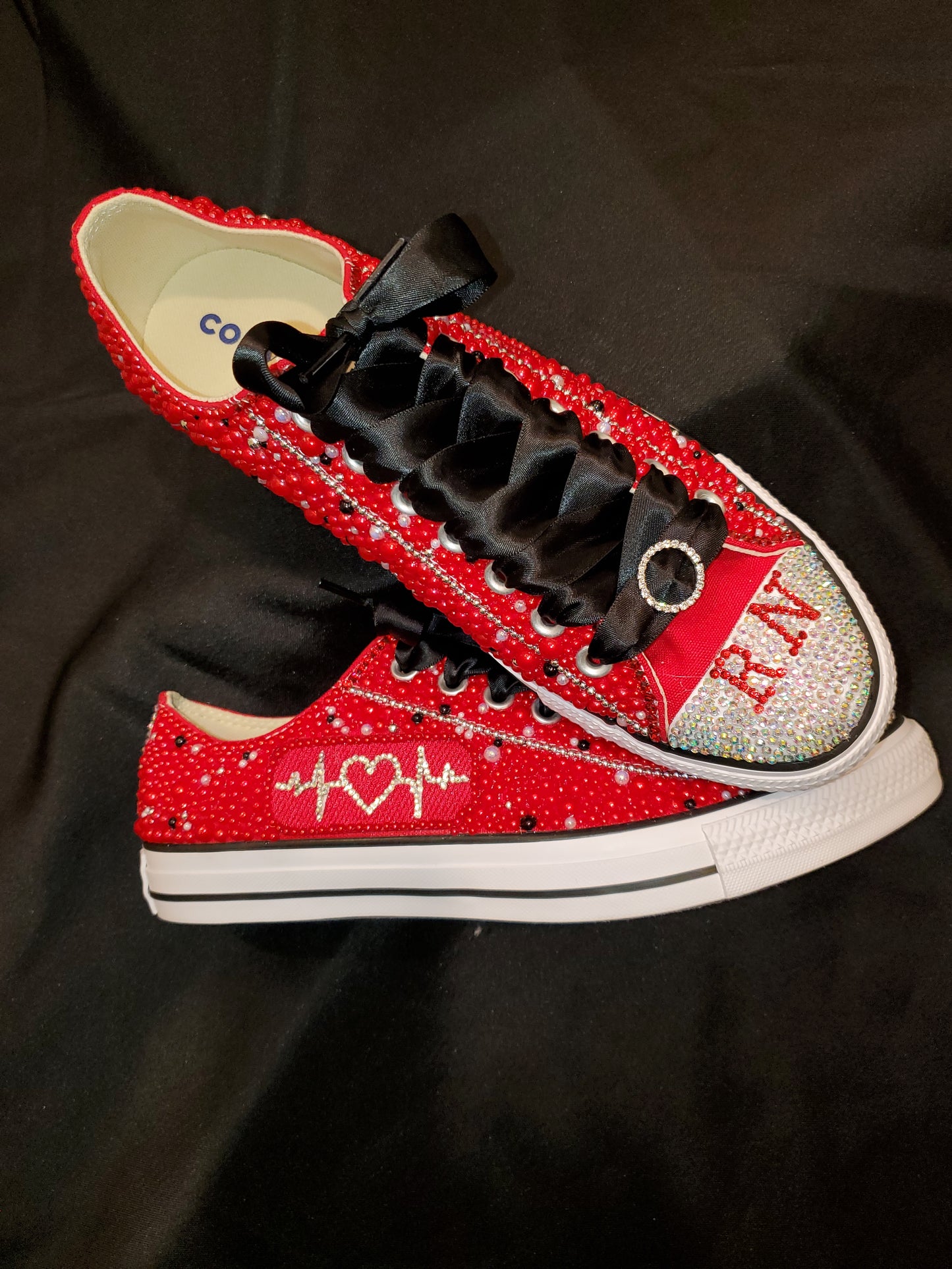 Custom blinged tennis shoes