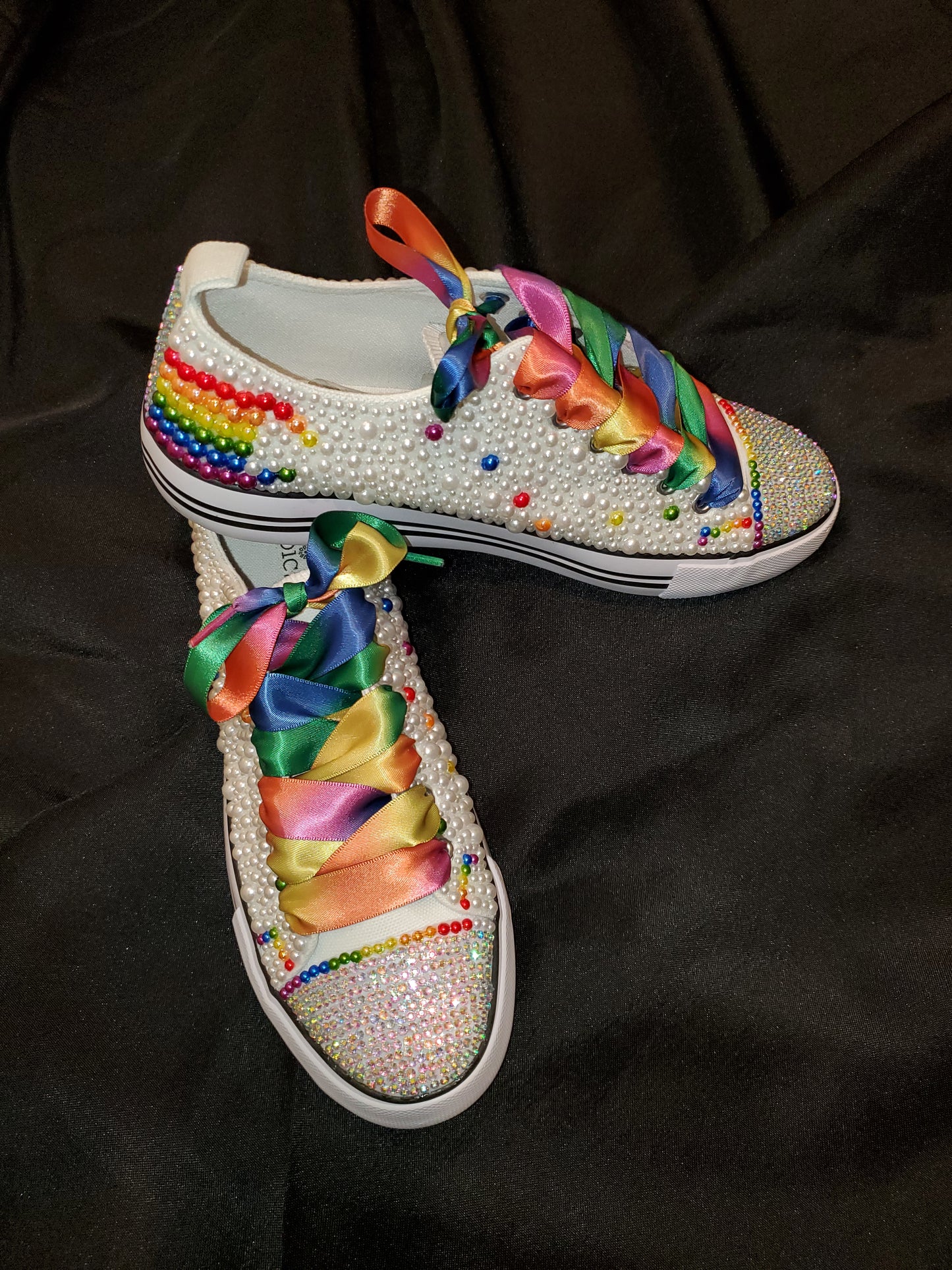 Custom blinged tennis shoes