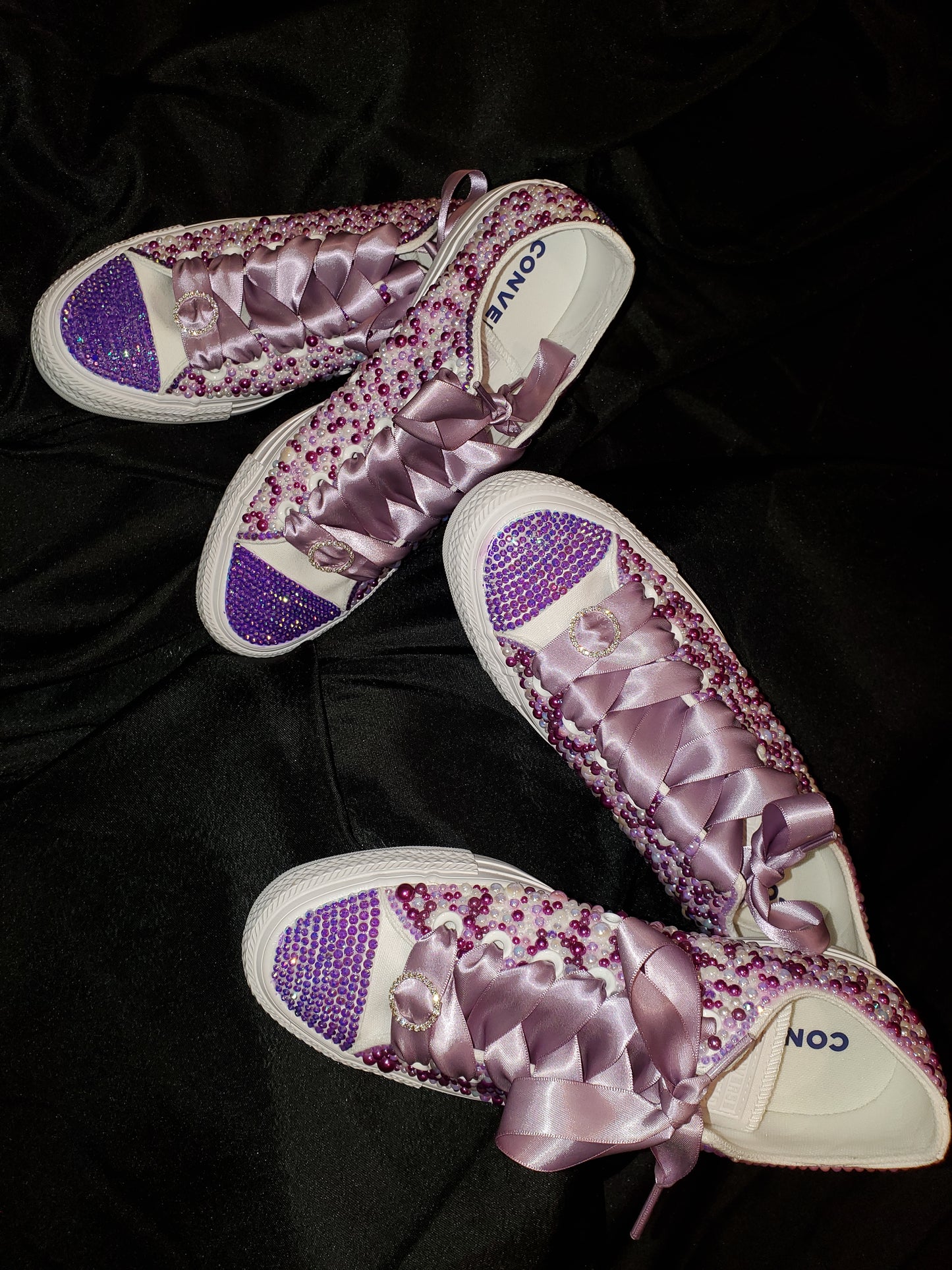 Custom blinged tennis shoes