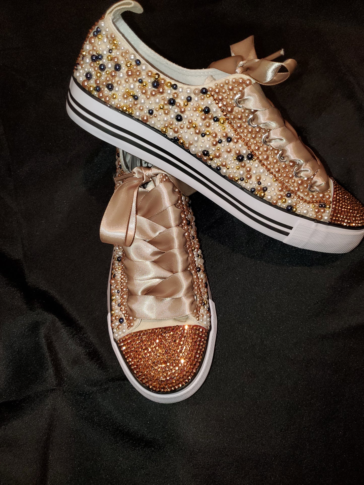 Custom blinged tennis shoes