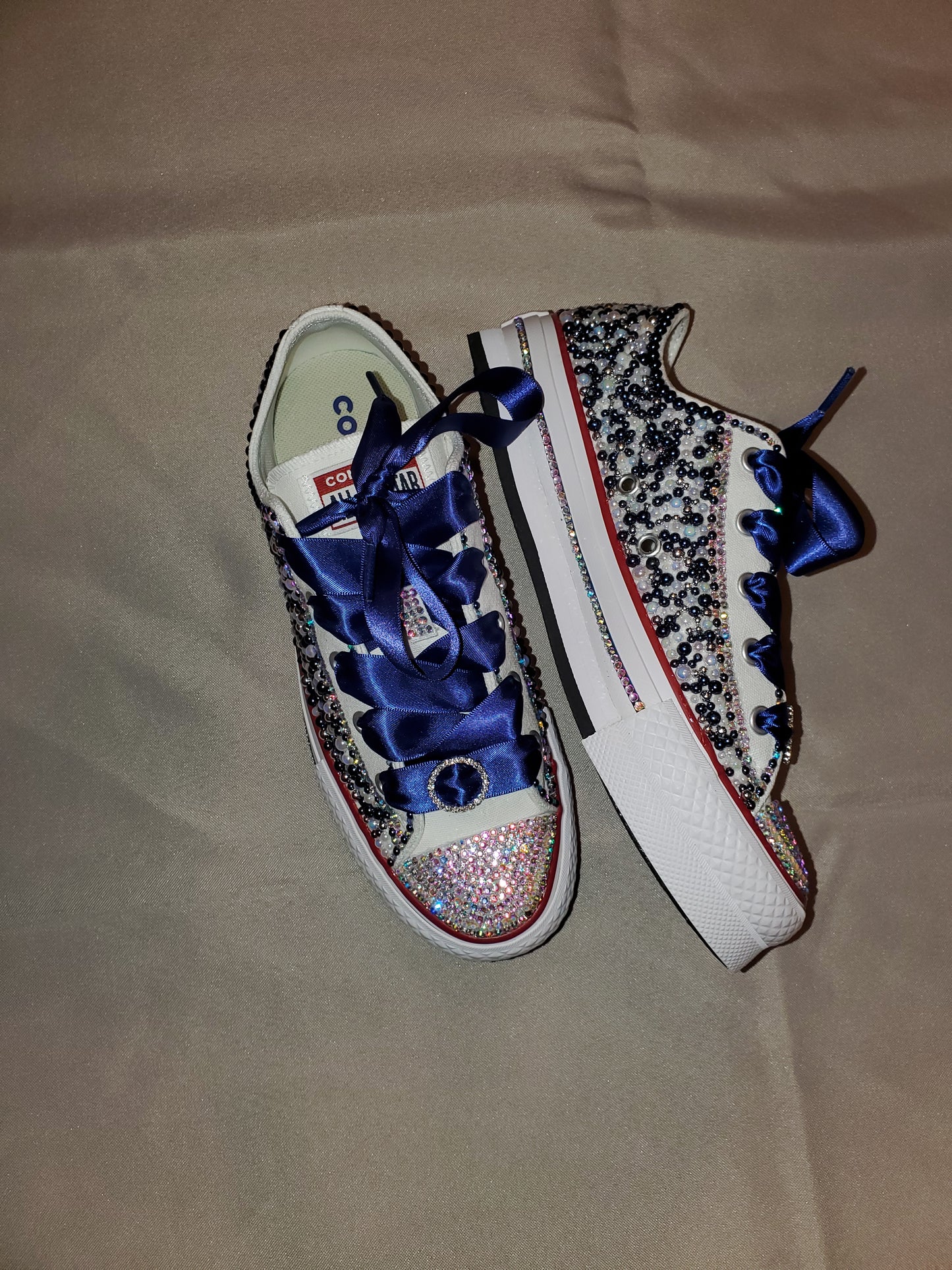 Custom blinged tennis shoes