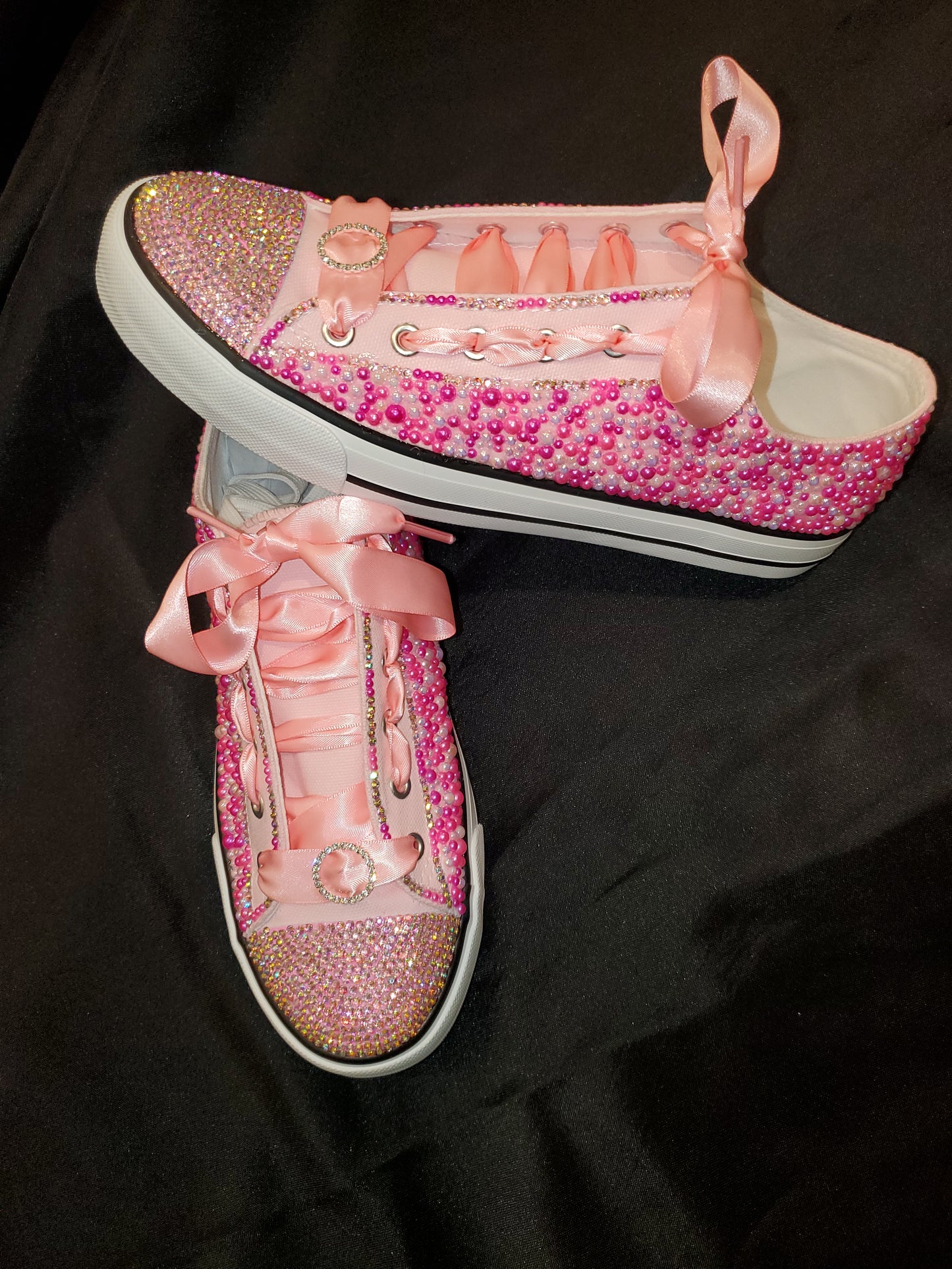 Custom blinged tennis shoes