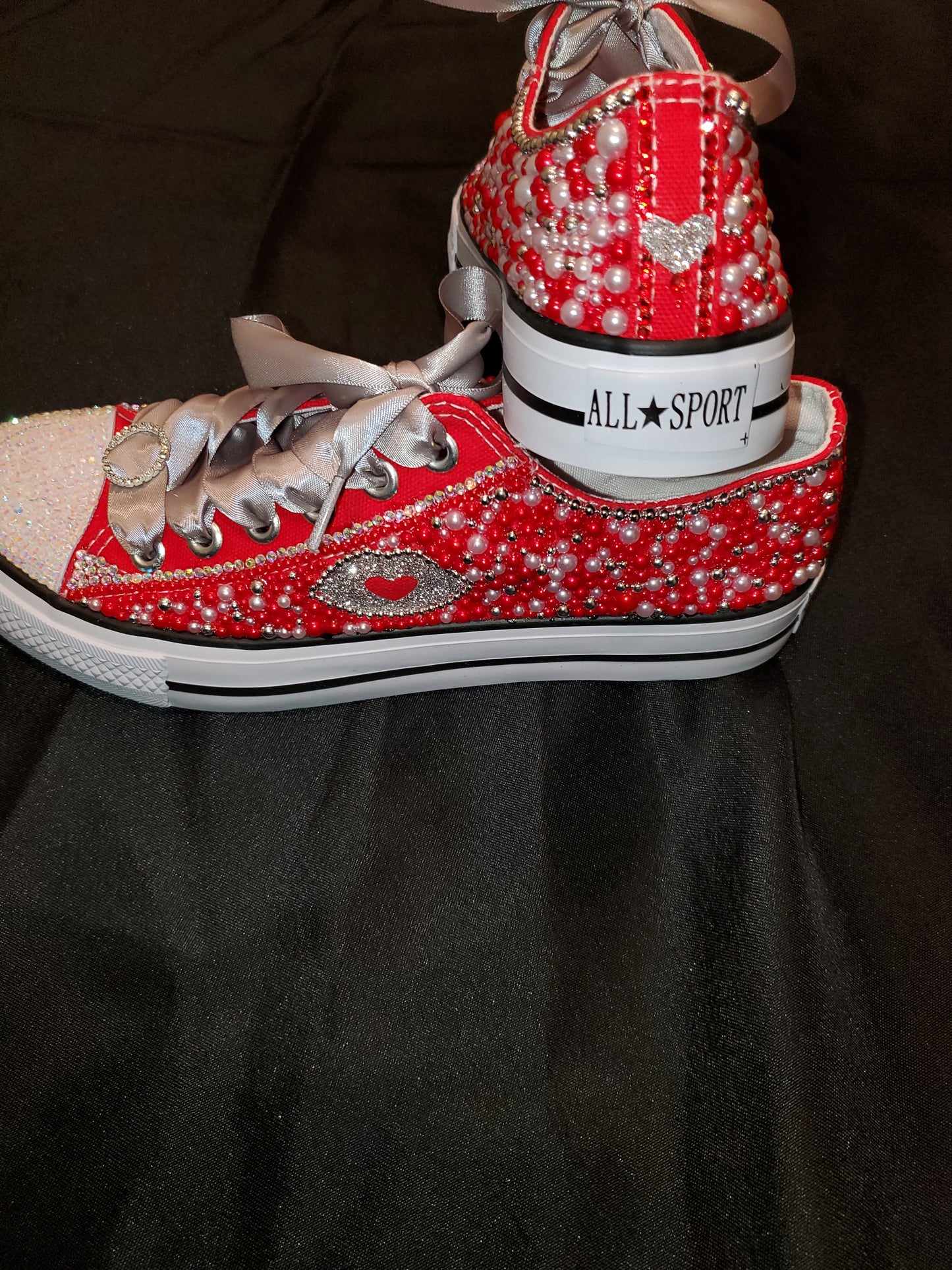 Custom blinged tennis shoes