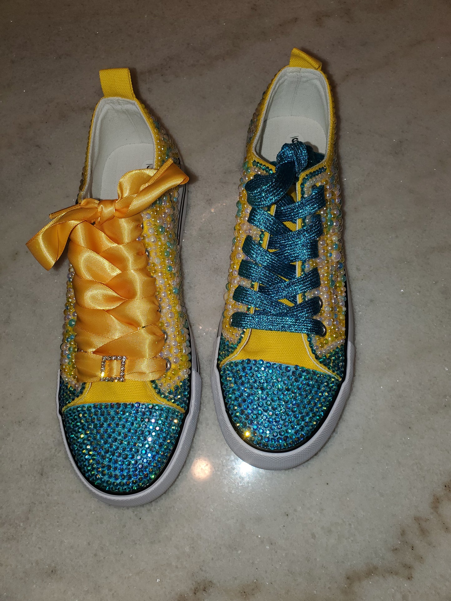 Custom blinged tennis shoes