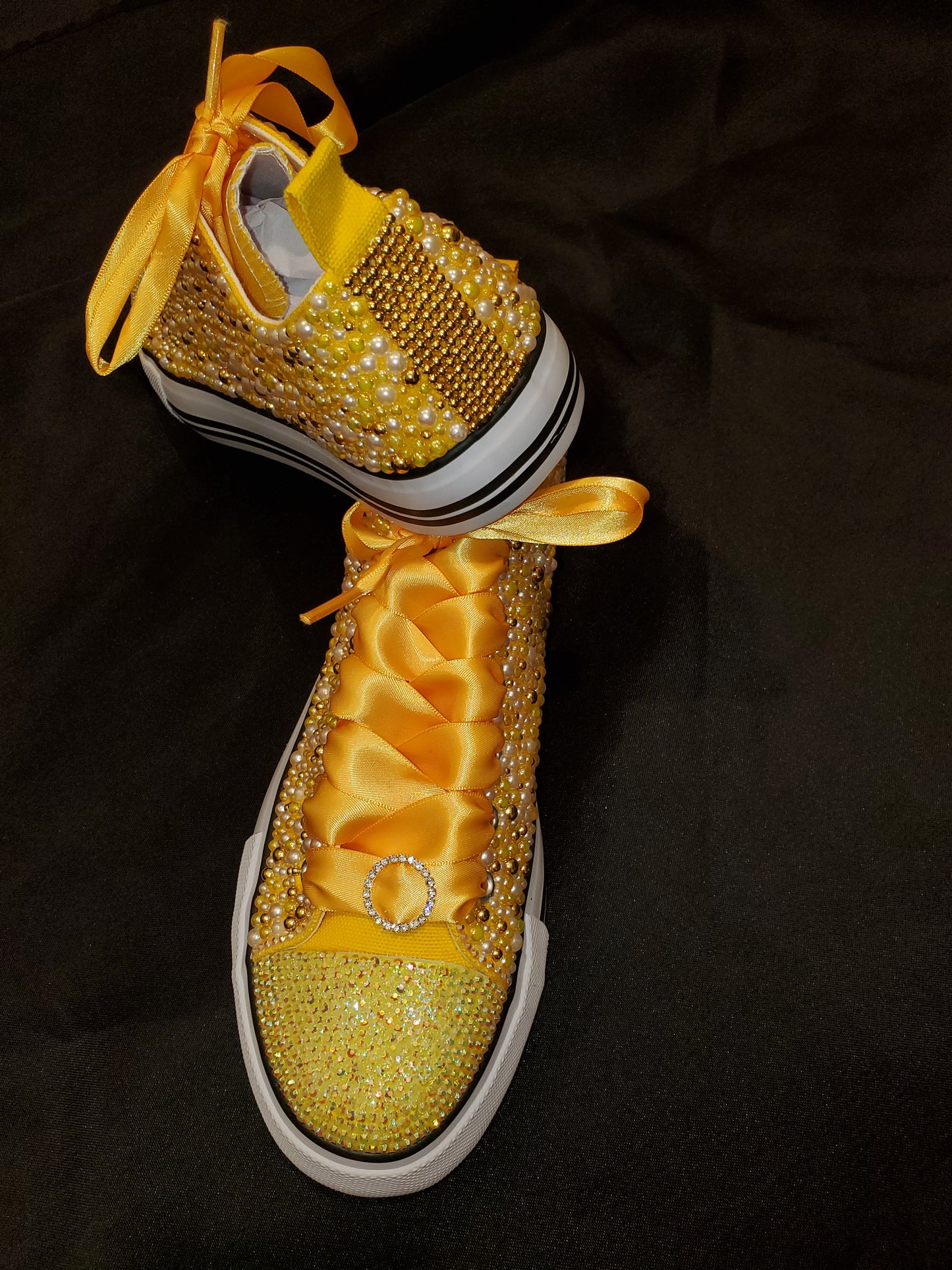 Custom blinged tennis shoes