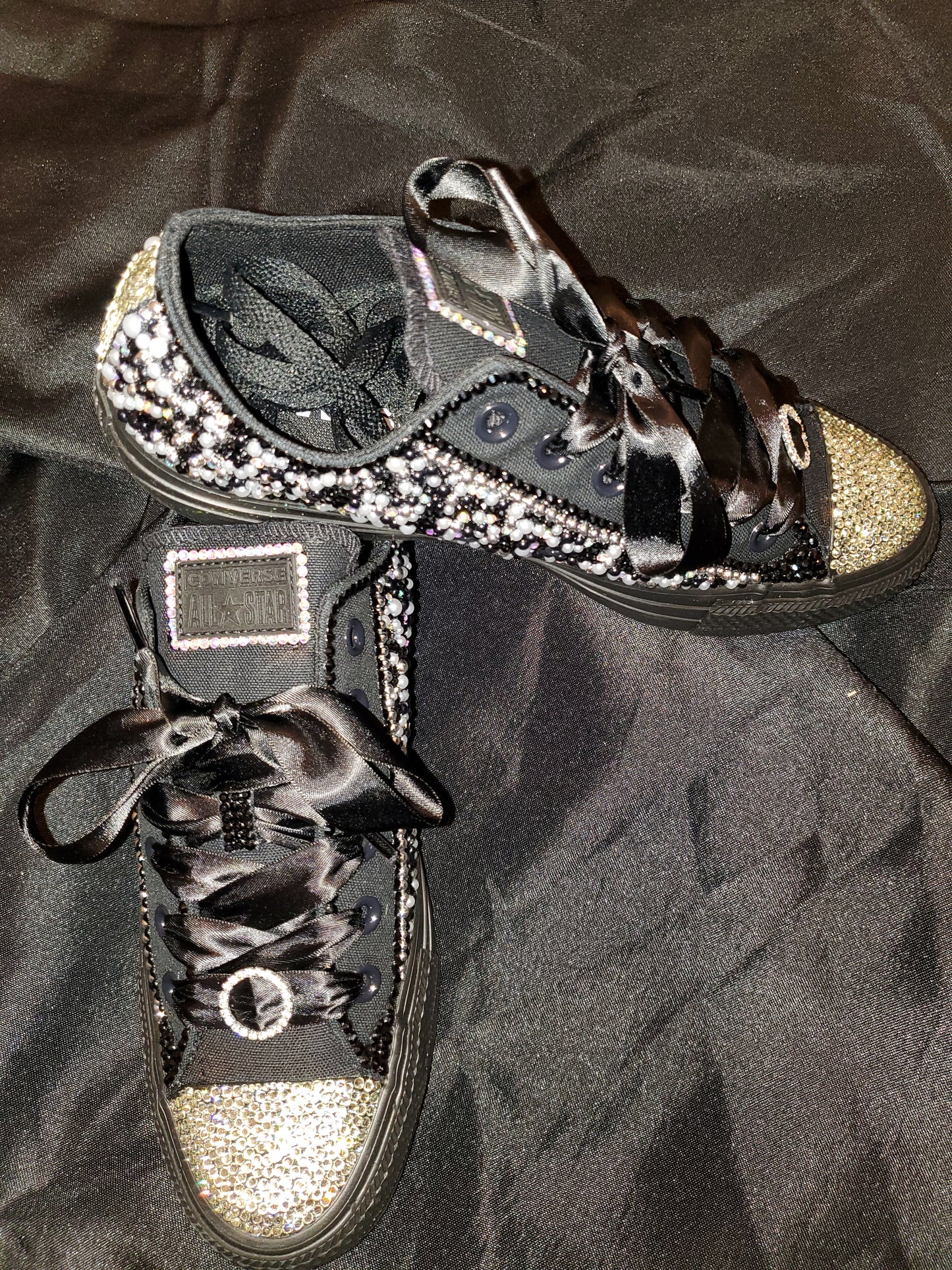 Custom blinged tennis shoes