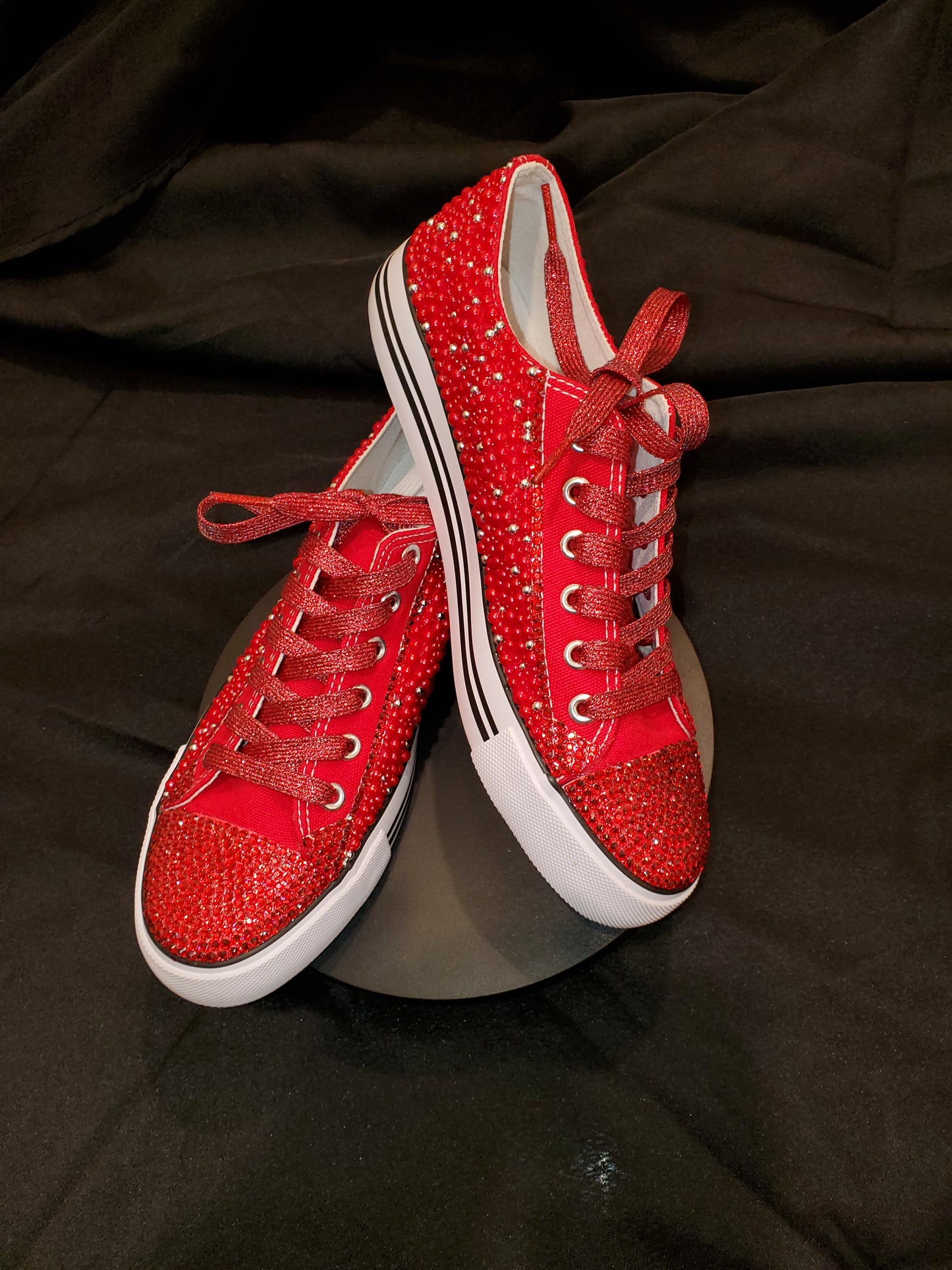 Custom blinged tennis shoes