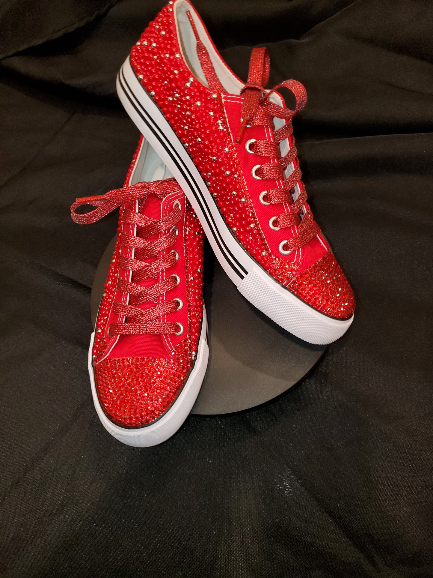 Custom blinged tennis shoes