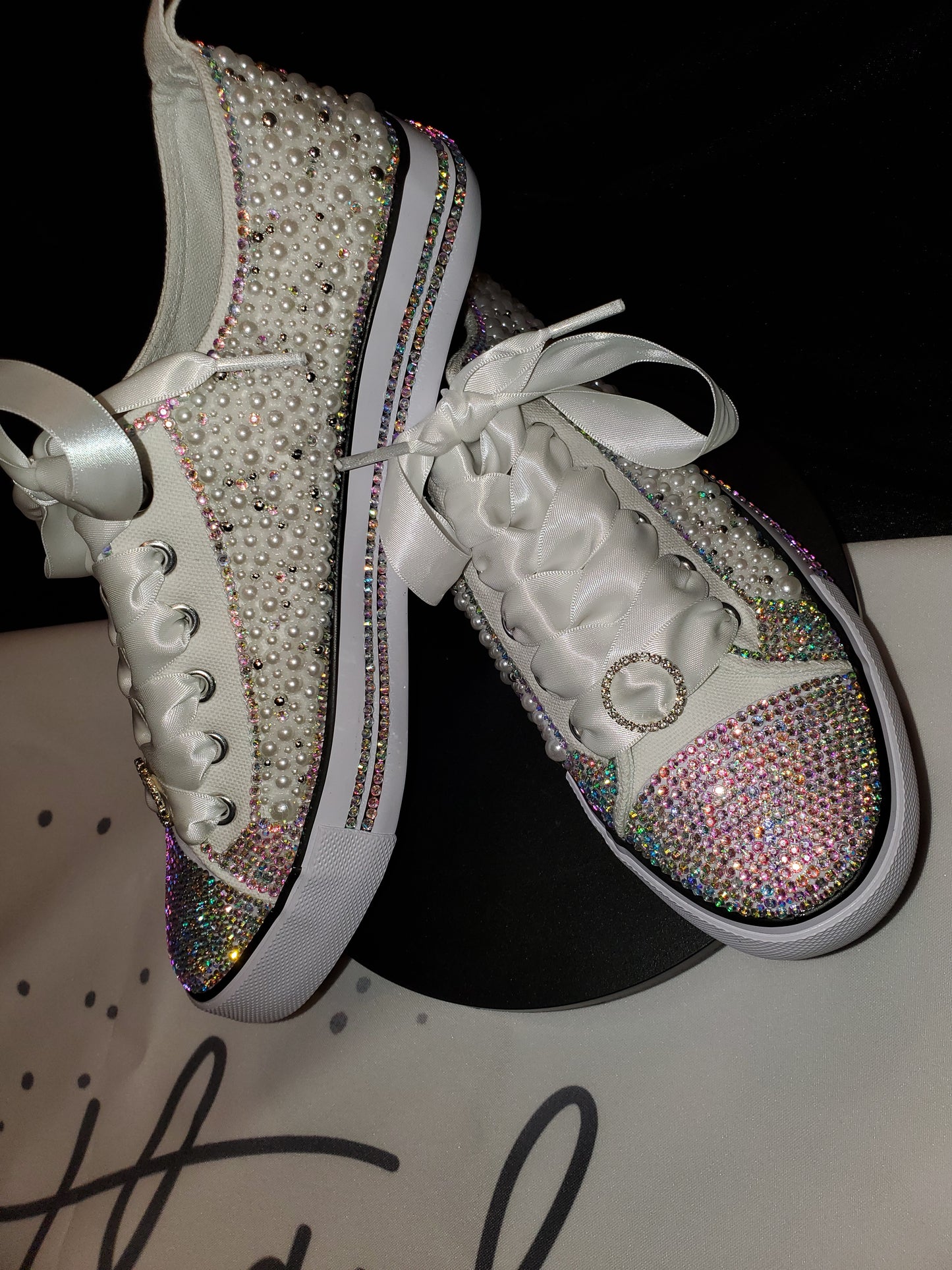 Custom blinged tennis shoes