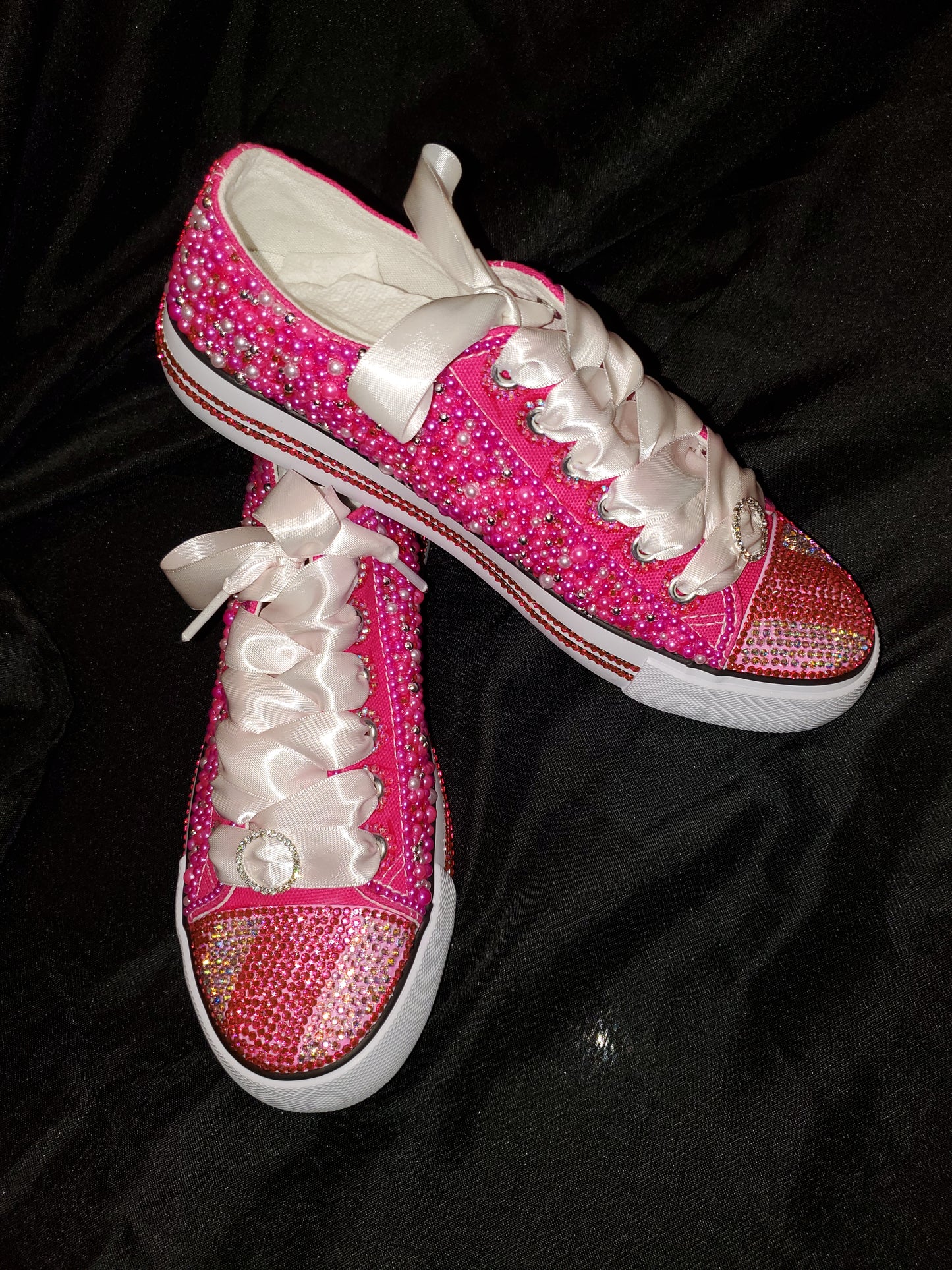 Custom blinged tennis shoes