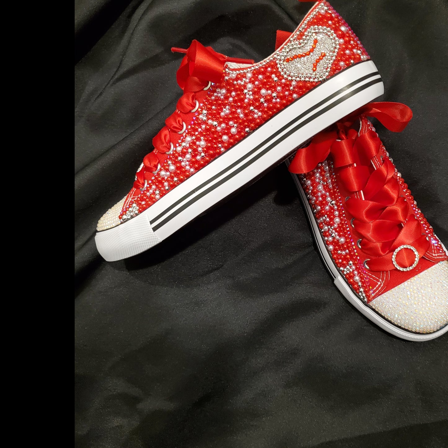 Custom blinged tennis shoes