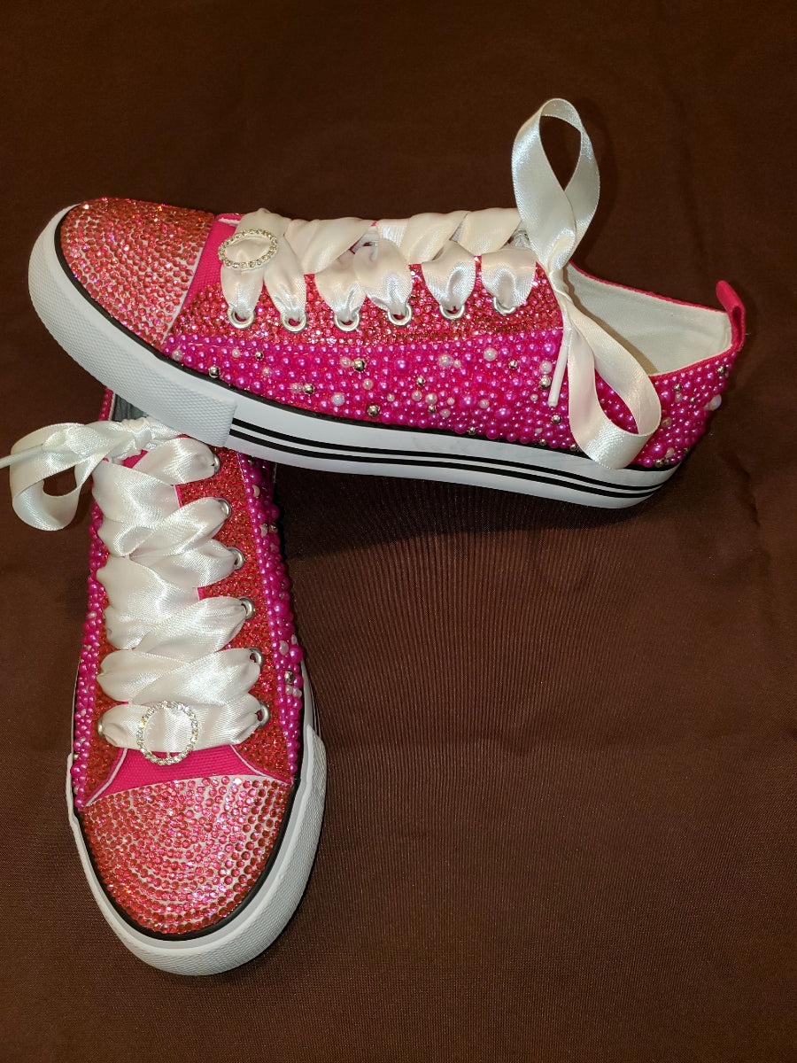 Custom blinged tennis shoes